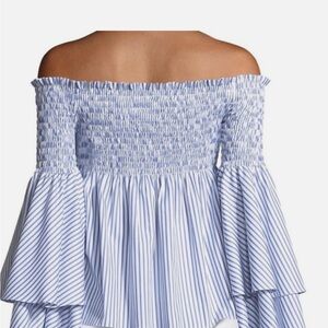 EUC Carolina Constas off the shoulder blouse with bell sleeeves